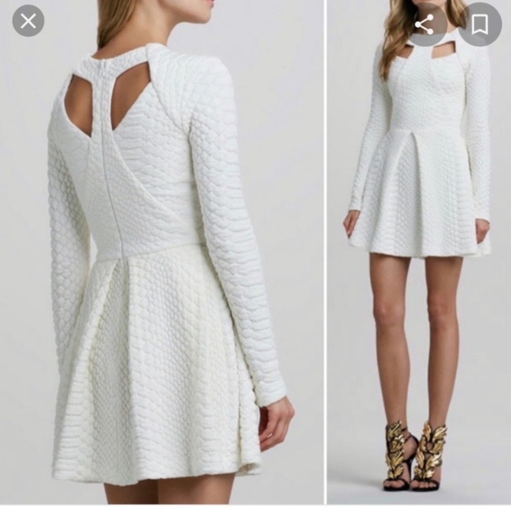 Alexis croc embossed mini dress